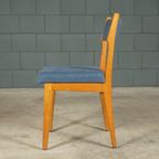 Set Van 6 Vintage Eetkamerstoelen – Blauw thumbnail 12