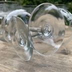 9X 19E Eeuwse Champagne Coupes Glazen Fijn Gegraveerd Frans thumbnail 3