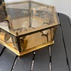 Honsel Messing Hexagon Wand / Plafond Lamp thumbnail 2