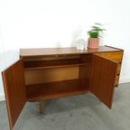 Teak Fineer Dressoir Met Ronde Knop En Lades Nr. 2 thumbnail 5