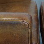 Set Van 2 Mooie En Comfortabele Schapenleren Art Deco Design Fauteuils Met Een Prachtige Kleur thumbnail 12