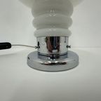 Vintage Space Age Table Lamp Opaline And Chrome , 1970’S thumbnail 5