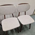 4 Vintage Stoelen Scandinavisch Teakhouten Stoelen Eetkamer thumbnail 7