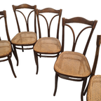 Thonet Eetkamerstoelen Met Webbing, Uit 1906 thumbnail 7