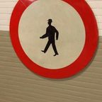 Vintage Verkeersbord, Diameter 100 Cm thumbnail 3
