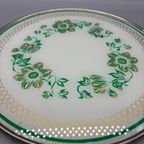 Duits Taartplateau Dienblad Glas/Metaal 50'S thumbnail 4