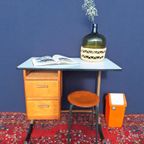 Vintage Bureau, Leraren Lessenaar, Desk, Formica Blad thumbnail 14