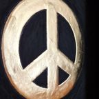 Peace Logo 23Ct Goud Verguld Kunstwerk In Lijst thumbnail 2