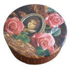 3 X Mooie Vintage Blikken Rond Bloemen Design thumbnail 20