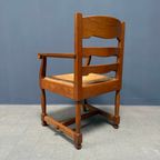 Set Van Twee Hollandse Eikenhouten Armstoelen Met Biezen Zitting thumbnail 29
