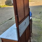 Prachtige Kaptafel Commode Met Marmer Blad + Nachtkastje thumbnail 7