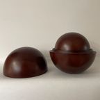 Vintage Houten Bakjes. Houten Bollen. Baboushka Bollen. Houten Decoratie Ballen thumbnail 3