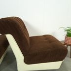 Space Age Fauteuil Bruin Met Kunststof thumbnail 18