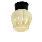 Art Deco Thabur Plafondlampen Beige Opaline Glas Tulip, Den Haag Jaren '20/'30 thumbnail 3
