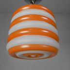 Art Deco Hanglamp Met Oranje Strepen, Jaren 30 thumbnail 8