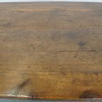 Prachtige Antieke Franse Boeren Eettafel Van Eikenhout Met 2 Lades En Originele Details thumbnail 3