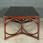 Vintage Manou/bamboe Eettafel Xl thumbnail 5
