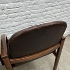 Vintage Eetkamerstoelen 4X, Donkerbruin, Skai, Design, Comfi thumbnail 6