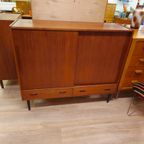 Vintage Deens Highboard Dressoir Teak Kast Kastje thumbnail 2