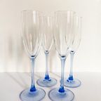 4X Champagneglas Met Blauwe Steel Luminarc thumbnail 3