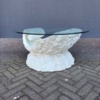 Vintage Parel Salontafel Van Fossielsteen thumbnail 4