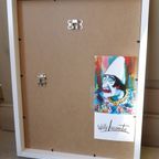Houtsnede Willy Lecomte "zonnebloemen". thumbnail 5