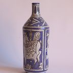 Abstract Horse Riders Ceramic Bottle By Fratelli Fanciullacci, Italy, 1950S thumbnail 6