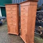 2 Unieke Hoge Ladekasten Afm. 84x40cm En 191cm Hoog. thumbnail 3