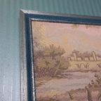 Antieke Italiaanse Gobelin In Metalen Lijst thumbnail 9