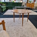 Vintage Coffee Table Rond Notenhout Opal Design thumbnail 9