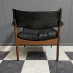 Kristian Vedel Rosewood & Leather ‘Modus’ Lounge Chair For Søren Willadsen Incl Ottoman thumbnail 6