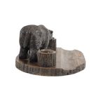 Grote Antieke Zwarte Woud Beer Pennenhouder Inktpot Schwarzwald 40Cm thumbnail 2