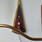 Deens Midcentury Wandlampje Van Teak En Messing, thumbnail 3