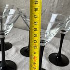 8X Martini Glas, Zwarte Voet, Luminarc thumbnail 2