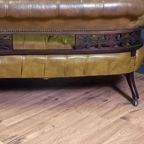 Antiek Leren Victoriaans Chesterfield Leesbankje thumbnail 13