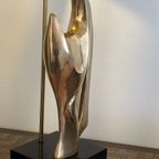 Verguld Bronzen Lamp "Madonna" - Alain Chervet - Frankrijk '70 thumbnail 5