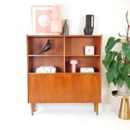 Vintage Deense Klep Kast | Wandkast | Teak Fineer thumbnail 3