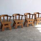 Vintage Stoelen | Eetkamerstoelen | Brutalist | Zweeds thumbnail 7