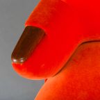 Deense Design Oranje Vintage Sofa Gemaakt Door Cfc Silkeborg, 1960S thumbnail 9