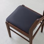 4x Vintage Eetkamerstoel Teak, 1960s Nieuw Bekleed thumbnail 11