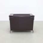 Lounge Chair “Steel” In Leather And Steel By Moroso, 2000S thumbnail 5