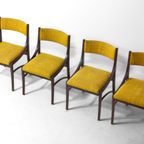 Vintage Set Van 5 Italiaanse Eetkamerstoelen Van Ico Parisi, 1960 thumbnail 3