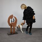 Contemporary Stone & Metal Sculpture With Bronze Figures thumbnail 4