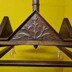 Franse Hanglamp Met Adelaarskoppen Van Rond 1900 thumbnail 6