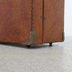 Vintage Luxe Leren Reiskoffer Handgemaakt Italy thumbnail 2