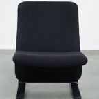 Comfortabele Zwarte Vintage Design Fauteuil Van Pierre Paulin Voor Artifort Concorde Model F780 thumbnail 3