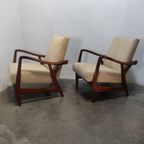 Massive Teak Organic Shaped Lounge Chair By Topform, 1950S. Two Pieces Available. thumbnail 15