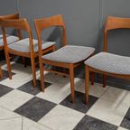 Set Of 6 Teak Dining Chairs By Henning Kjaernulf 1960S thumbnail 10