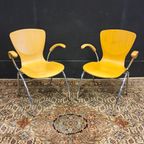 Set Van 3 Design Plywood Opstapelbare Kimball Bingo Guest Chairs / Stacking Chairs / School Stoelen thumbnail 6