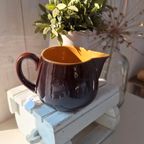 Vintage Voorraad Pot Met Deksel, Groen Bruin Met Reliëf Deco thumbnail 10
